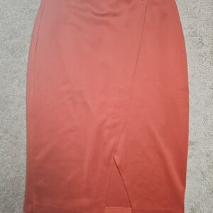 New York & Company Vibrant Orange Pencil Skirt